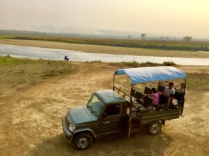 zip safari in Chitwan