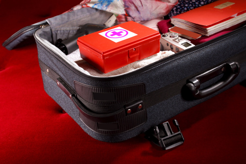 Suitcase with first-aid kit